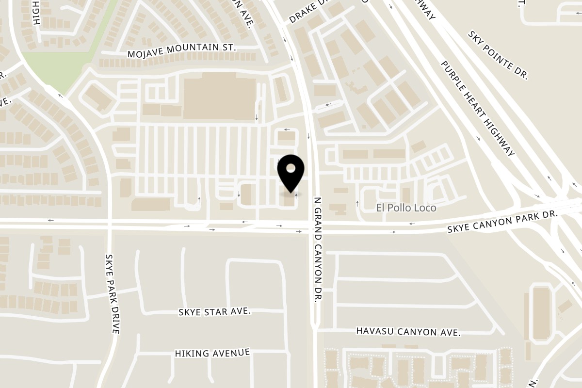 Map showing the location of Skye Thai on 9650 W Skye Canyon Park Dr Ste 130 in Las Vegas